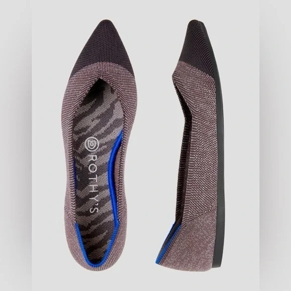 Rothy's The Point Twighlight Metallic Cap Toe Size 10 NWOB *RETIRED - Picture 3 of 6